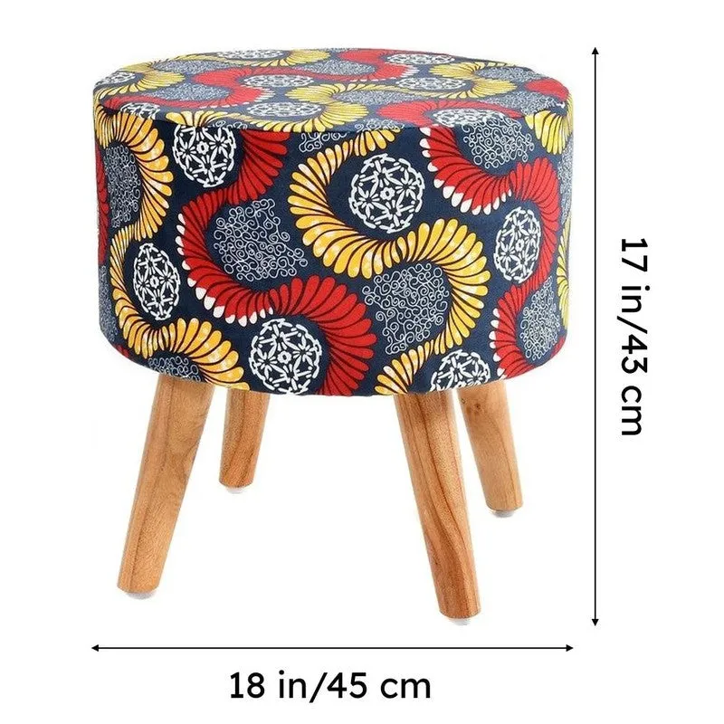 Vivid Abstract Ottoman - Multicolor media 8