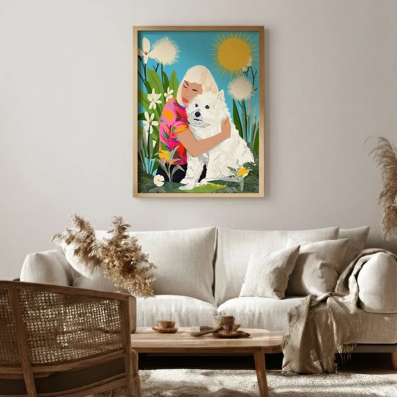 Bloomelle Canvas Wall Painting With Brown Frame media 6