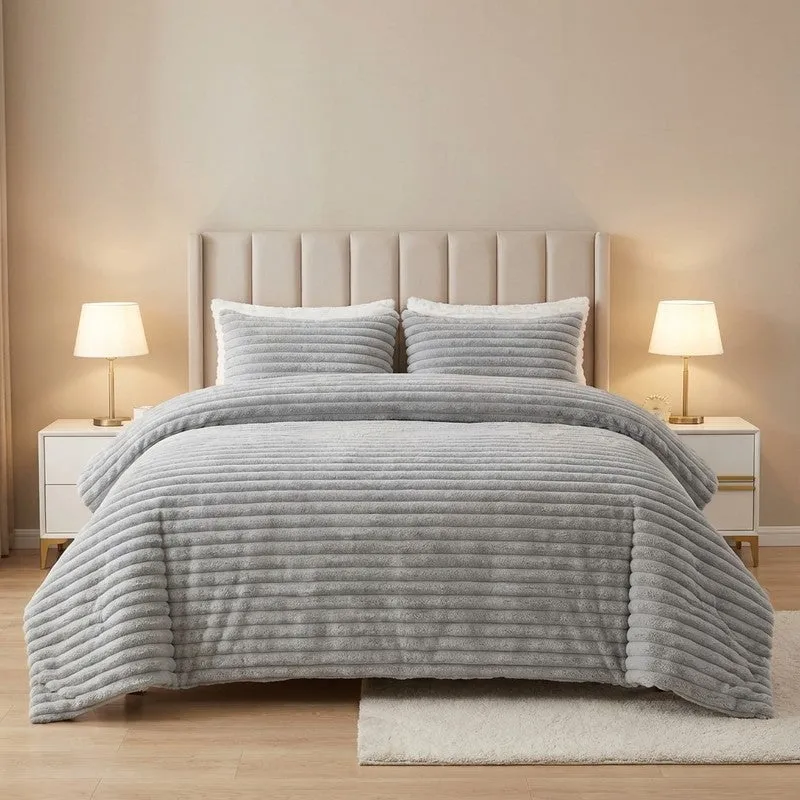 SleepScape Faux Fabric Blanket (Grey)- 300 GSM media 1