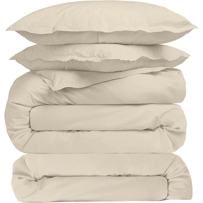 Evelyn 100% Cotton Satin Weave Bedding Set - Ivory - 400 TC media 6