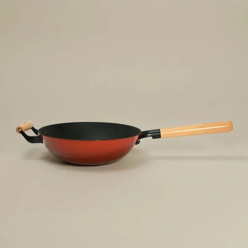 Cumin Co Enamel Cast Iron Wok (1500 mL) - Rust media 5