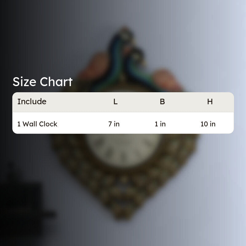 Artistic Peacock Motif Wood Wall Clock media 9