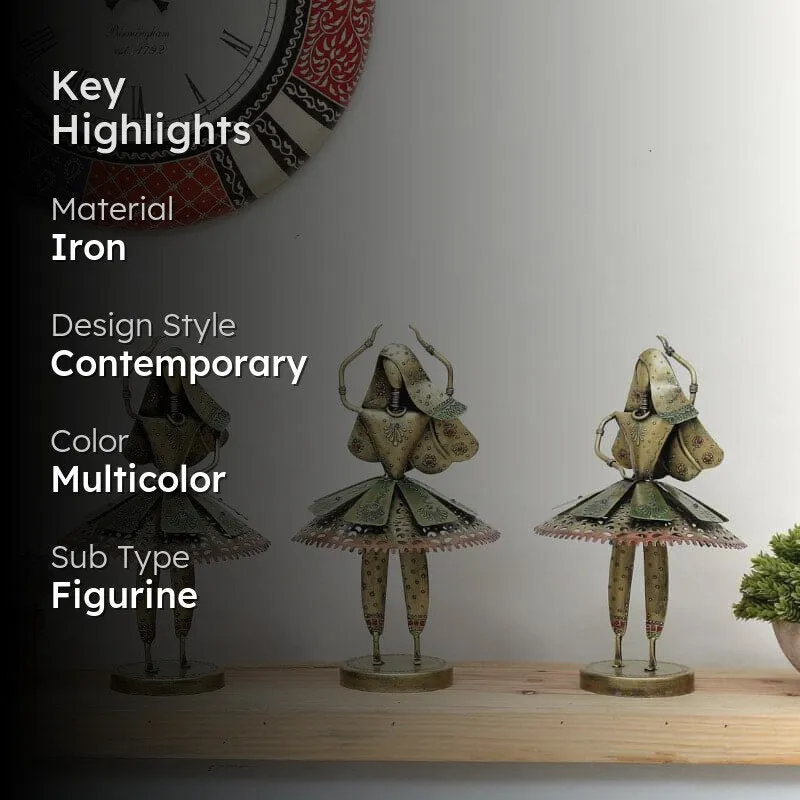 Tribal Twirl Showpiece - Set Of Three media 2