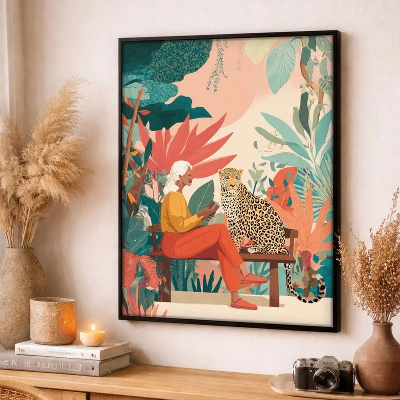 Benchside Bond Canvas Wall Painting - Black Frame media 3