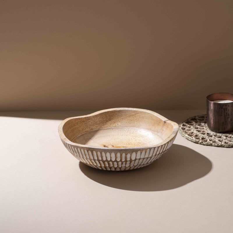 Souta Handcrafted Mango Wood Serving Bowl - 1250 mL image 3