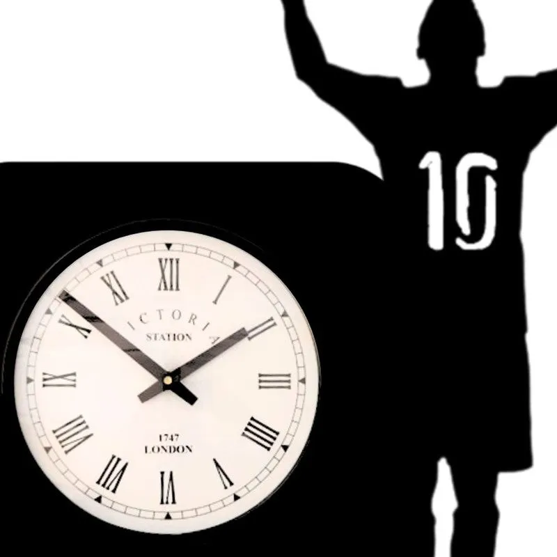 Jersey10 Steel Analog Wall Clock - Black media 5