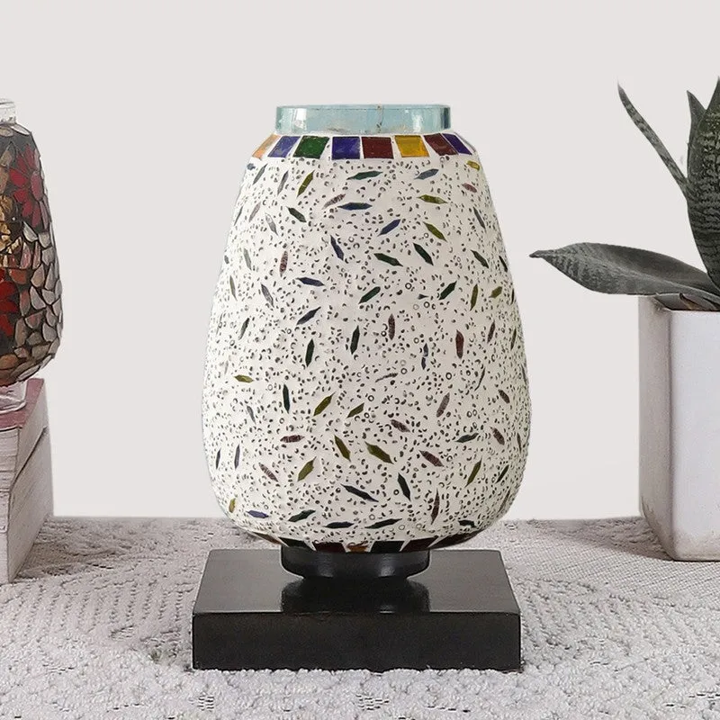 Lumetti Glass Table Lamp With Wooden Base - Multicolor media 4