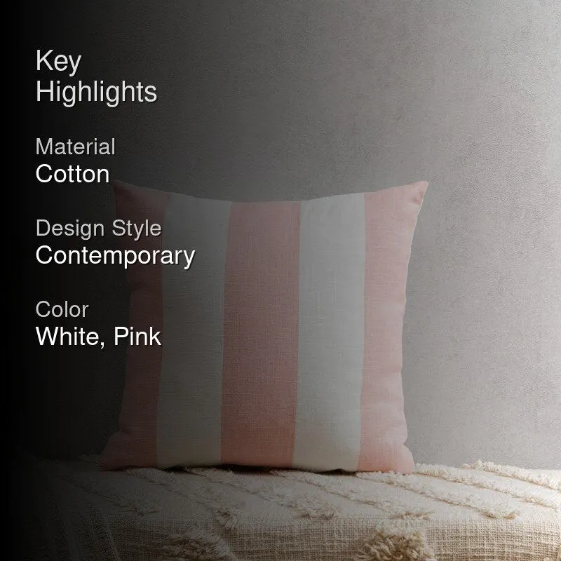 Belen Hand Printed Square Cushion Cover - Pink media 2