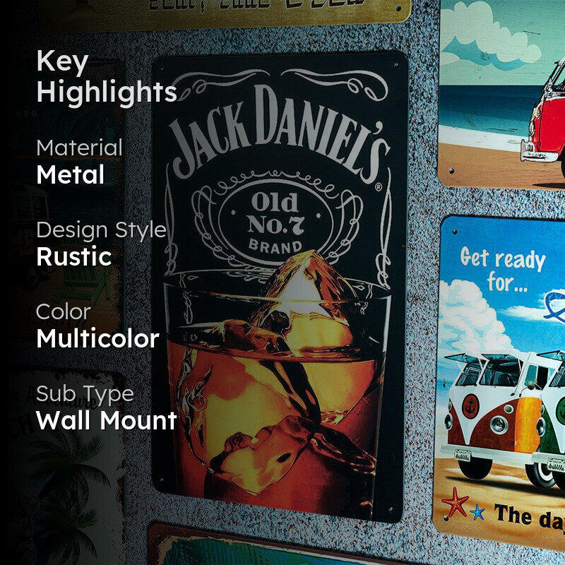 JD On Rocks Retro Metal Wall Accent media 2
