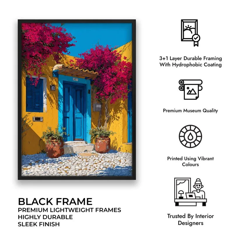 Terra Bloom Canvas Wall Painting - Black Frame media 10