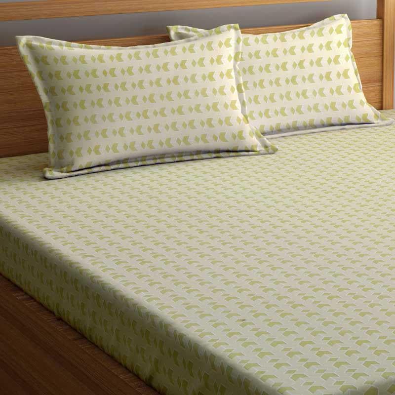 Miniature Mosaic - Green Microfiber Bedsheet - 300 GSM media 6