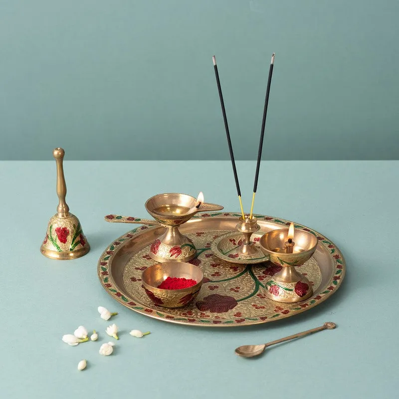 Nridhya Pooja Thali Set media 3