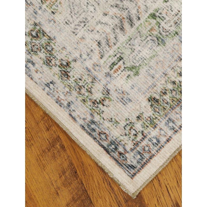 Nilaya Ethnic Anti Slip Polyester Carpet - Sage media 4