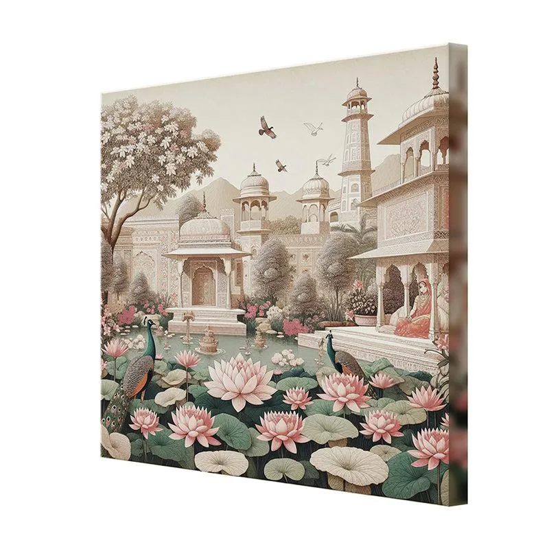 Indian Garden Grace Wall Painting media 5