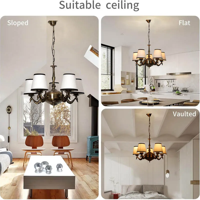 Glee Conical Golden Antique Ceiling Lamp media 5