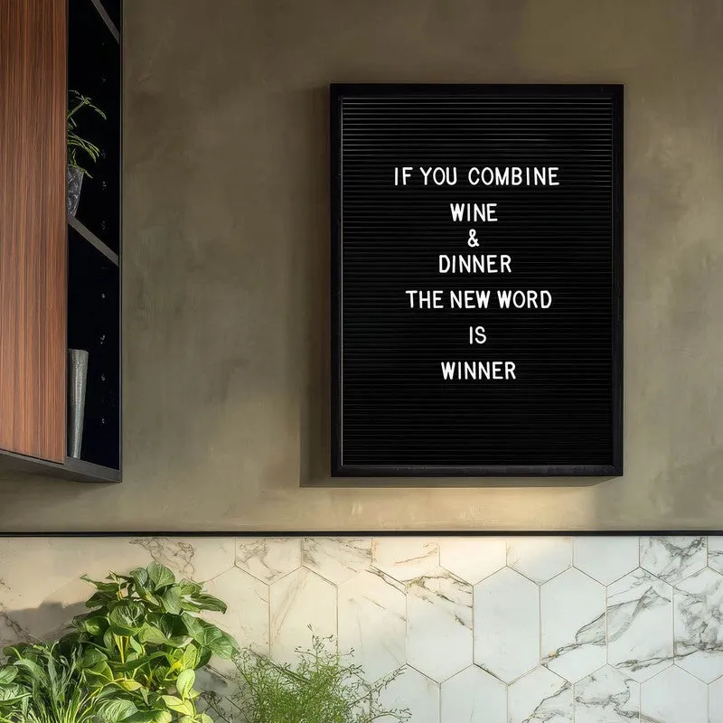 Wine Domination Archival Canvas Wall Art - Black media 3