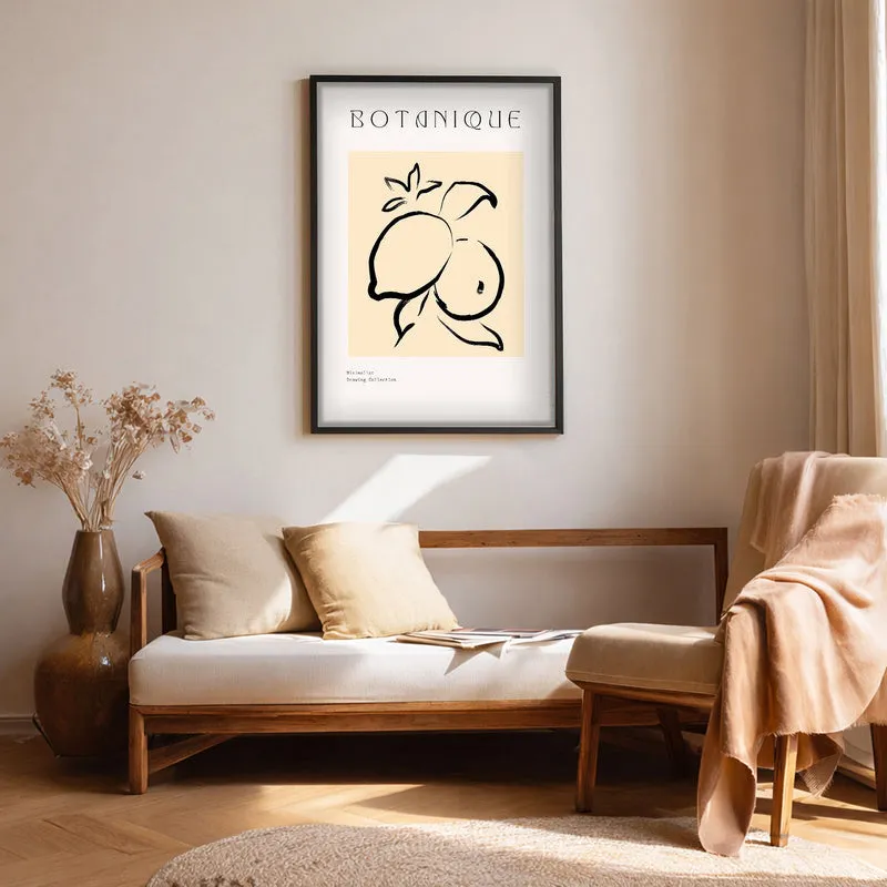 Citrine Canvas Wall Painting With Black Frame media 1