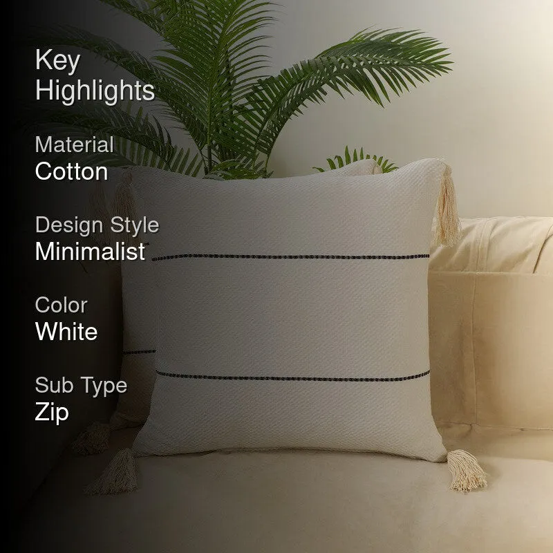 Sleek Line Cotton Cushion Cover - Set of Two media 2