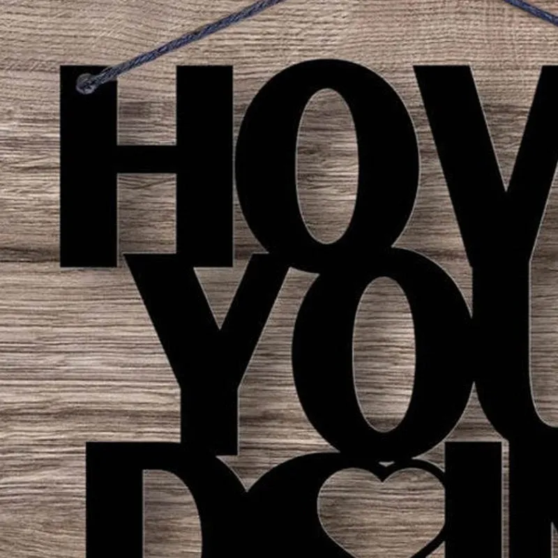 How You Doin' Typography Mild Steel Wall Accent media 4