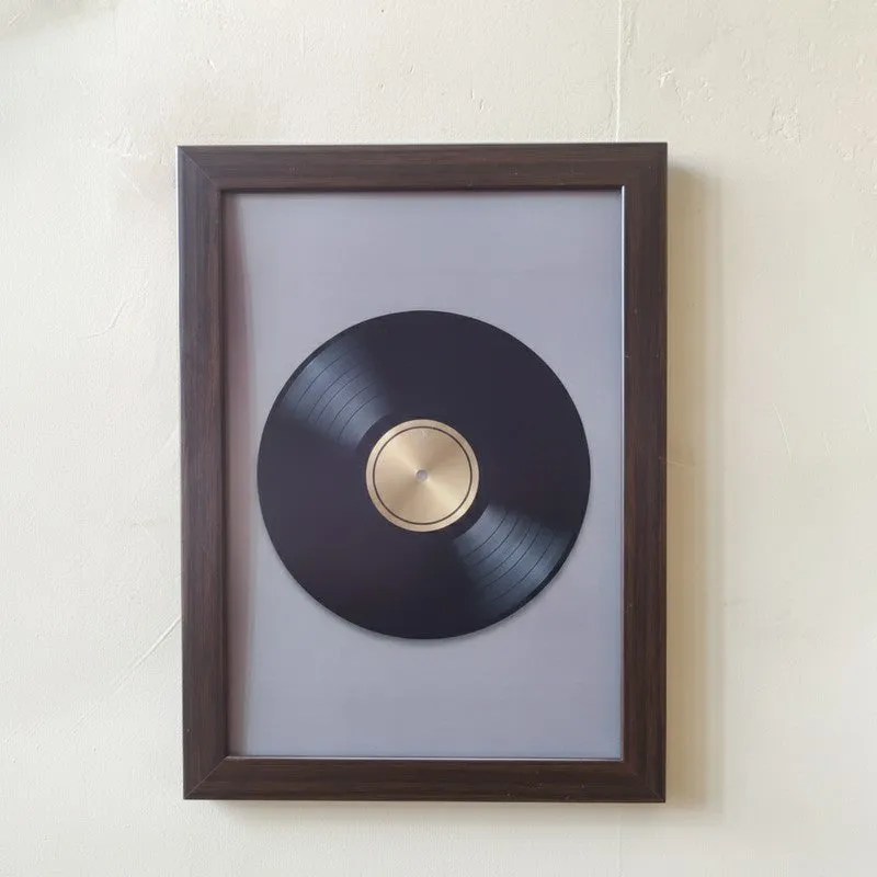 Vinyl Record & Guitar Wall Painting With Frame - Set Of Three media 4