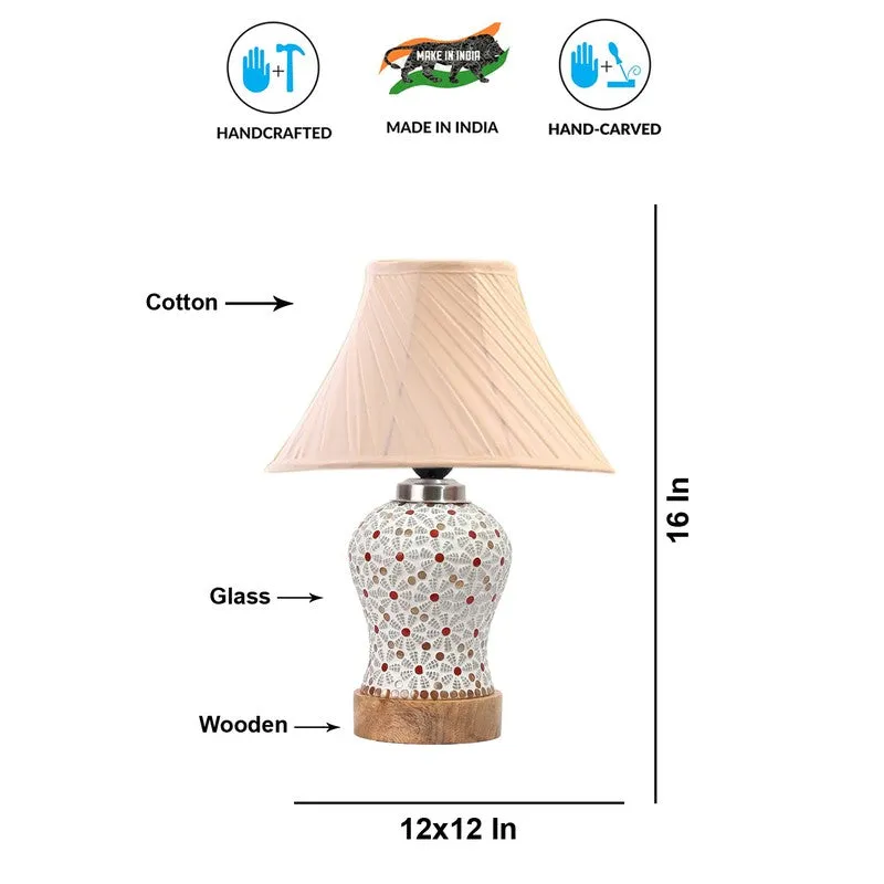 Harmyra I Pleated Wooden Table Lamp - Multicolor media 9