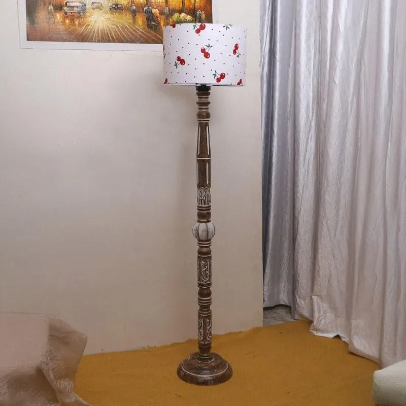 Colton Round Cherry Floor Lamp media 3