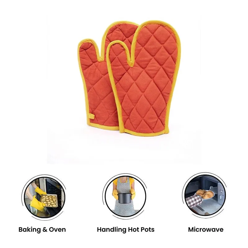 Swayam Teplo Kitchen Gloves (Orange & Yellow) - Set Of Two media 5