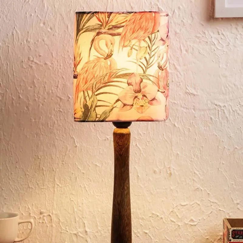 Flamin Flamingos Fabric Table Lamp - Multicolor media 1