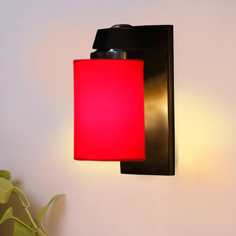 Eyrie Wooden Wall Lamp - Red
