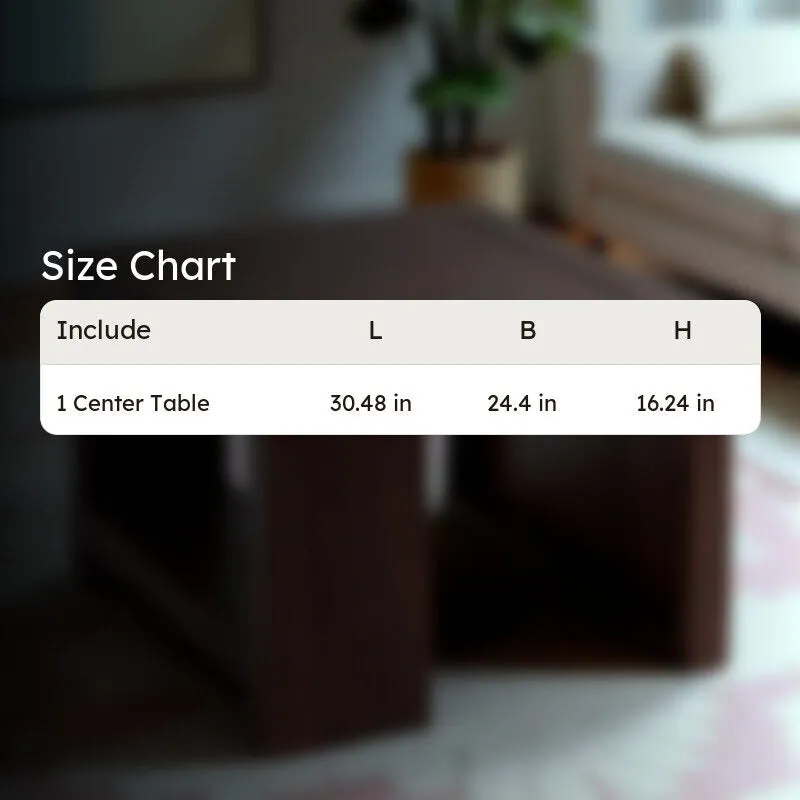 Corvex Sheesham Wooden Center Table - Brown media 9