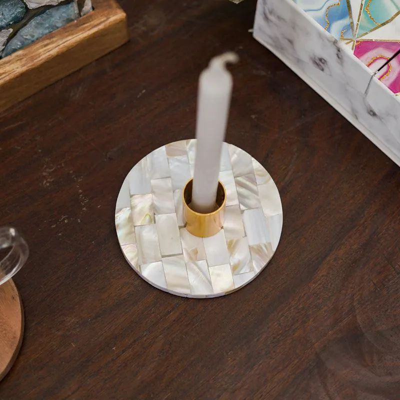 Decorative Mother of Pearl Candle Holder media 3
