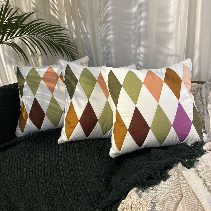 Argyle Cushion Cover - Set Of Three