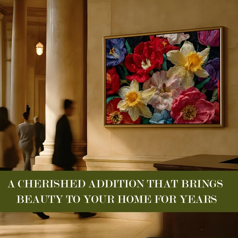 Petal Palette Canvas Wall Painting With Frame media 7