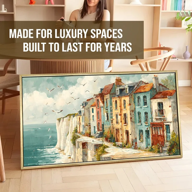 European Seaside Cliff Scene Wall Art media 5