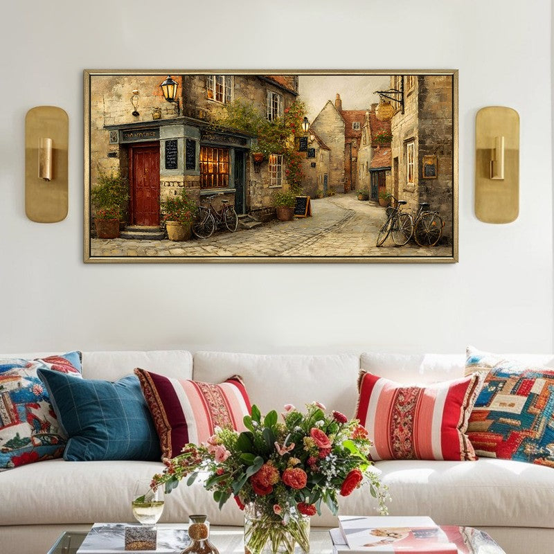 European Vintage Lane Cottage Wall Art