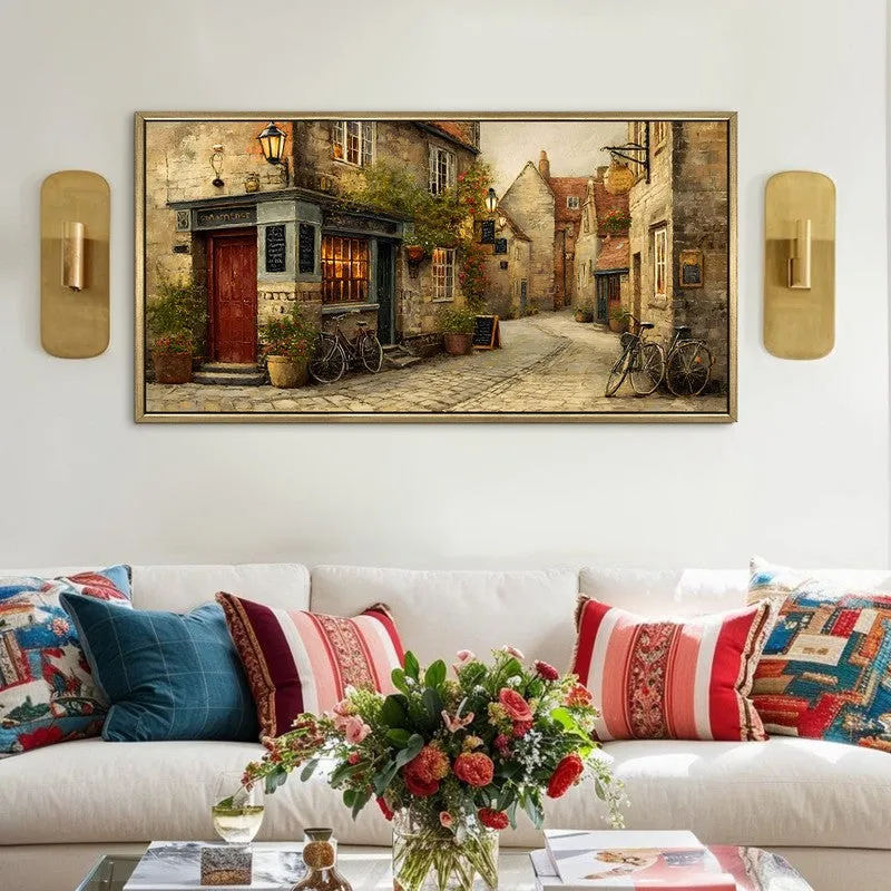 European Vintage Lane Cottage Wall Art media 1