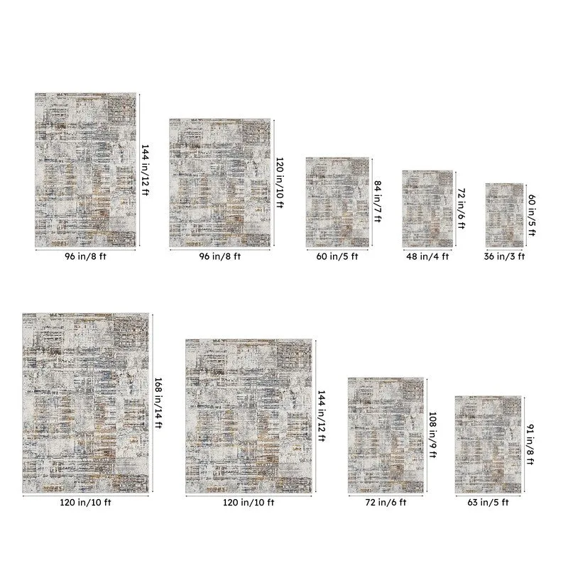 Ioda Abstract Carpet - Grey & Yellow media 9