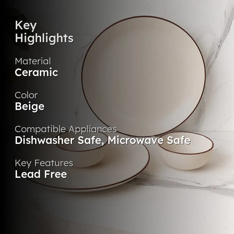 Riddo Dinner Plate (Off White) - Set Of Four media 2
