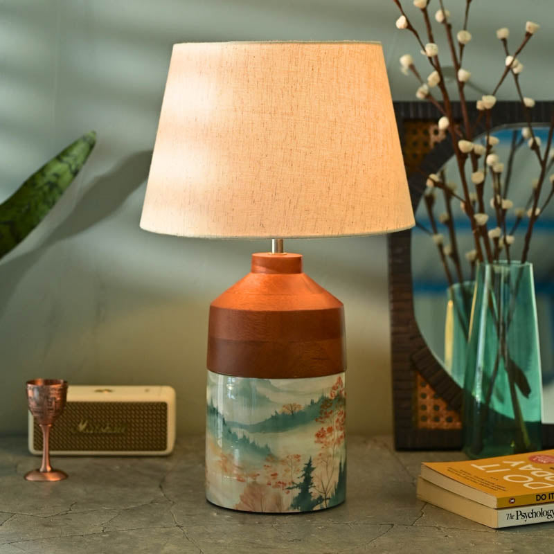Alps Wooden Table Lamp - Multicolor