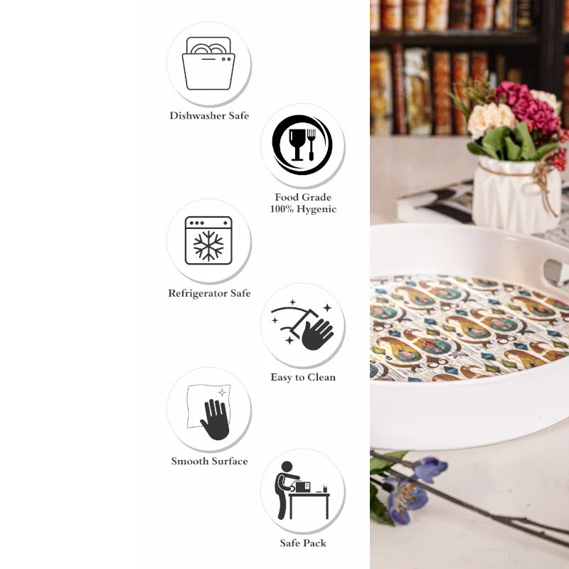 Ethnic Bazaar Round Serving Tray media 6