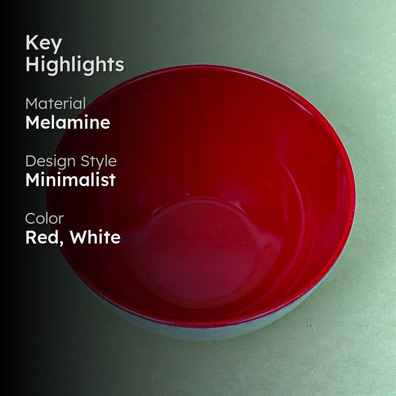 Axl Serving Bowl (Red & White) - 800 ML media 2