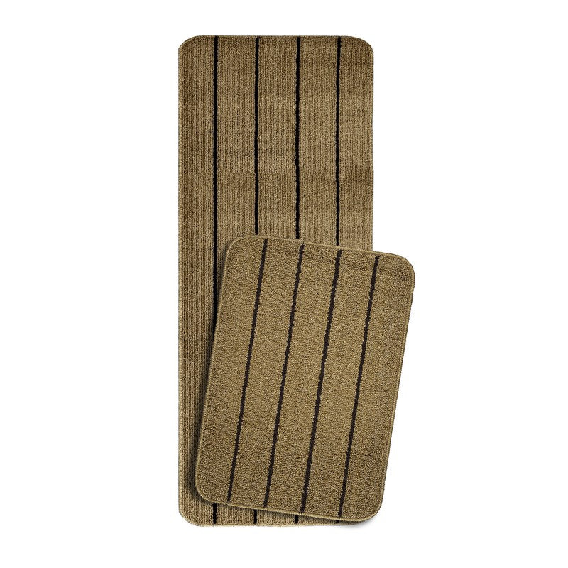 CozyLines Kitchen Floor Mats (Beige,Black) - Set of Two media 3