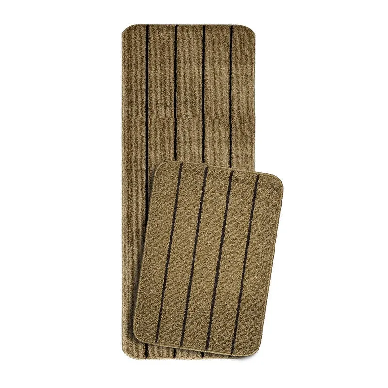 CozyLines Kitchen Floor Mats (Beige,Black) - Set of Two media 3