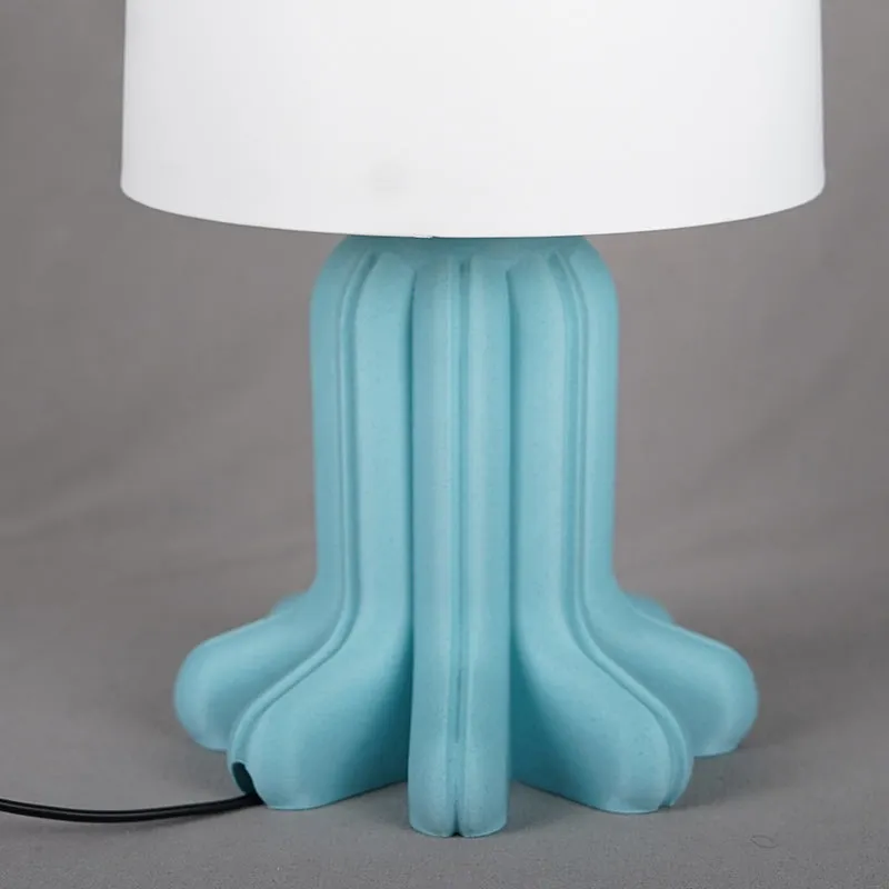 Eco Flare 3D Printed Table Lamp - White,Blue media 5