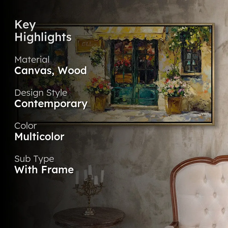 Geranium Canvas Wall Painting With Frame media 2