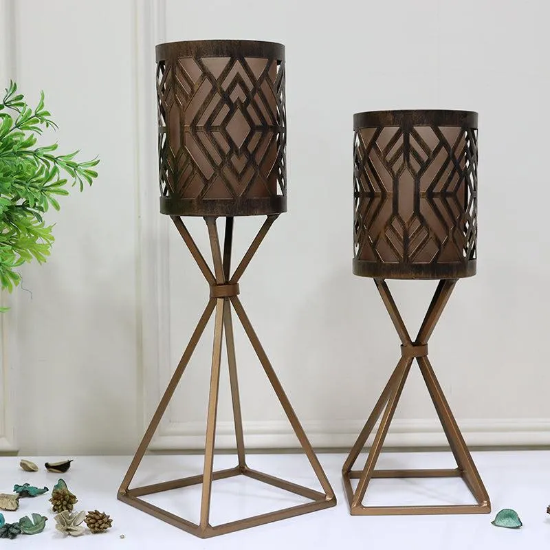 Stima Geometric Candle Holde (Black) - Set Of Two media 5