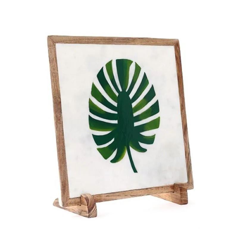 Leafy Life Hand Painted Marble Showpiece media 3