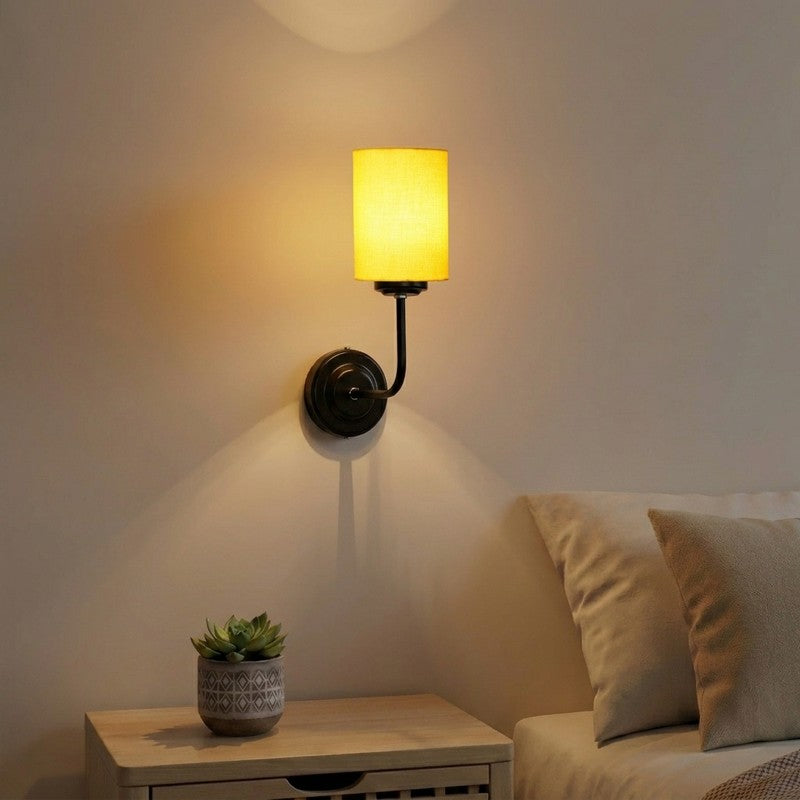Zenith Arc Cotton Wall Lamp - Yellow