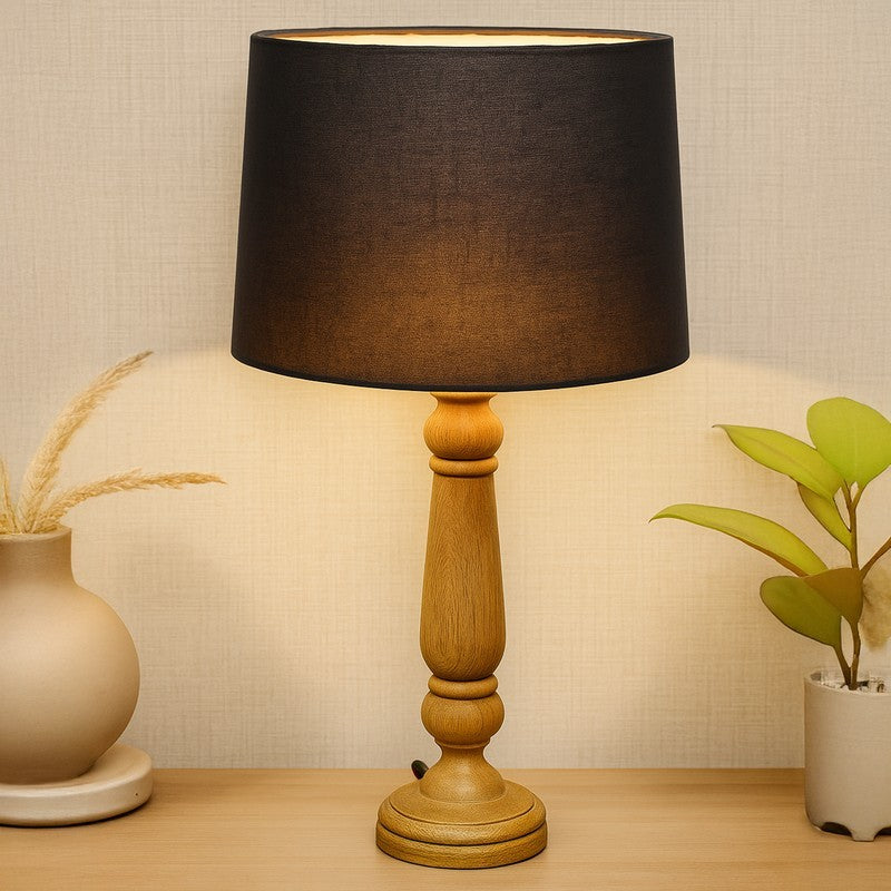 AuraLoom Decorative Mood Wooden Table Lamp - Grey
