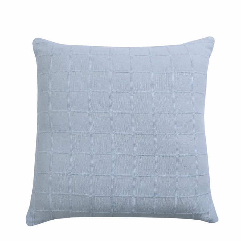Sicily Light Solid Cotton Cushion Cover (Pale Blue) - Set Of Two media 5